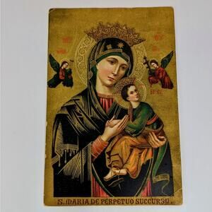 S Maria De Perpetuo Succursu Virgin Mary Jesus Michael Gabriel Postcard
